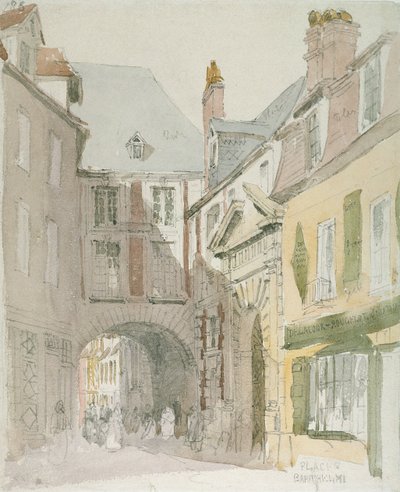 Place Barthelme, Parijs, c.1829 door David Cox